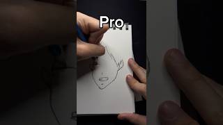 Drawing Eren Yeager from Attack on titan Noob VS pro VS God art anime shorts