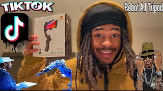 The TIK TOK Robot Tripod Gimbal Stabilizer!!Vlog Recording AOCHUAN Smart XE Series ( Smart XE KIT)