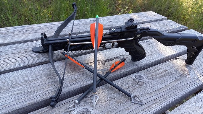Stringing a 50 or 80 lb pistol style crossbow made easy 
