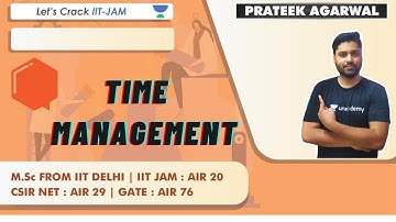 Time Management | Chemistry IIT for JAM 2021 | Prateek Agarwal