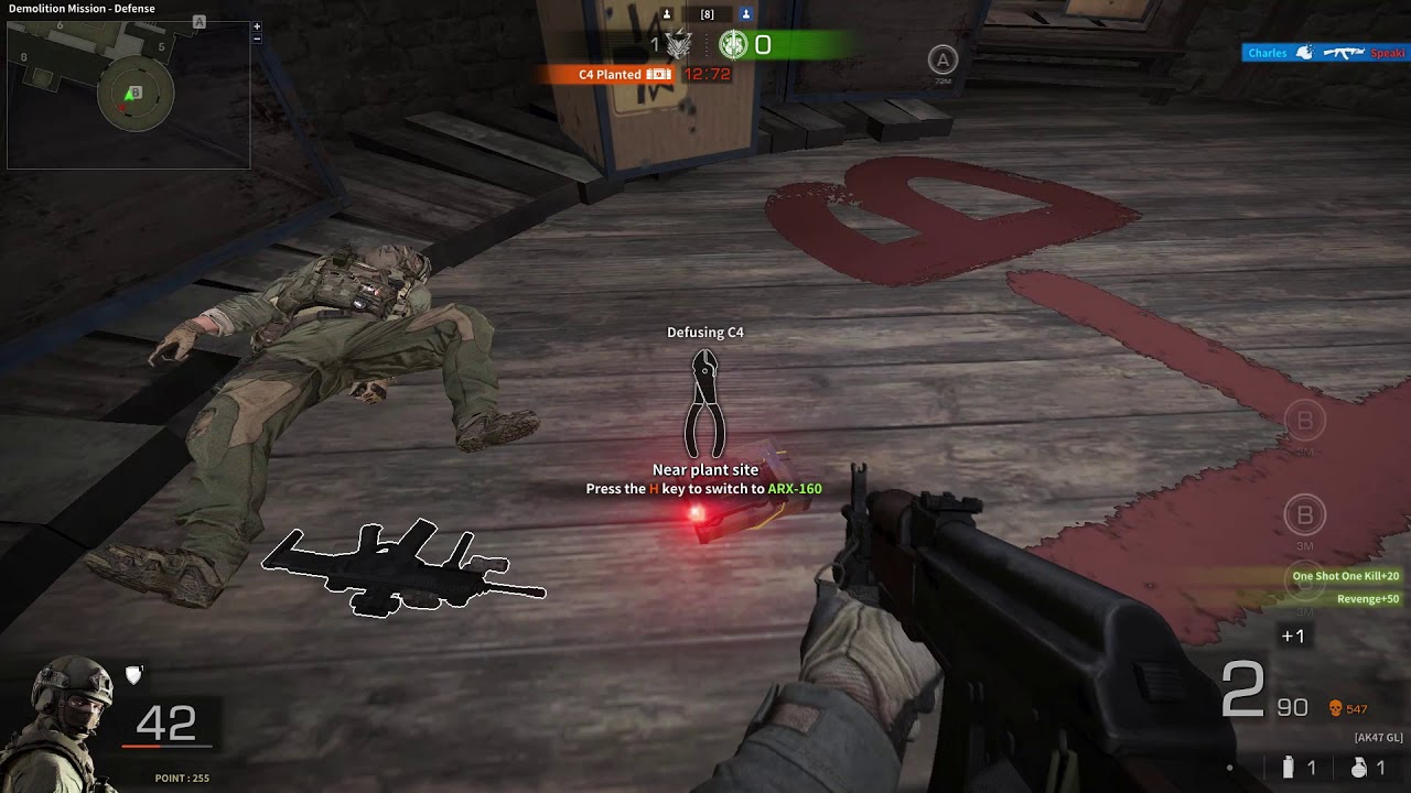 Black Squad | 2v5 clutch | -0.00 defuse