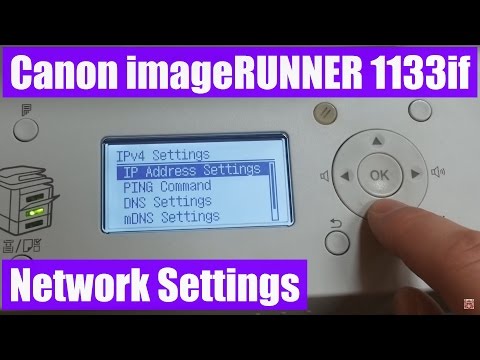 🖨️Canon imageRUNNER 1133if 🖨️ Network Settings🖨️