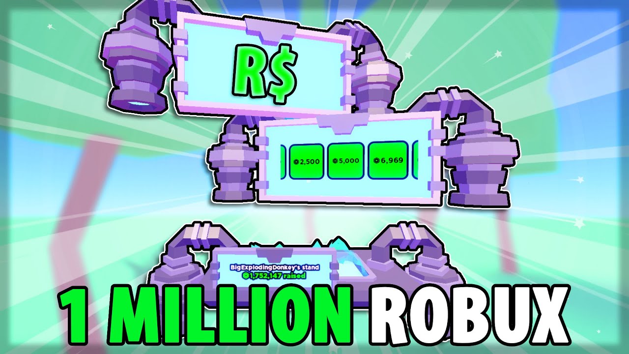 I Donated 1 Million Robux In Pls Donate Youtube