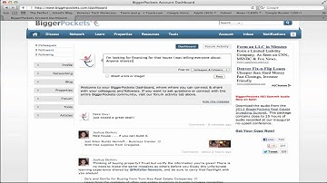 How to Use the BiggerPockets.com Dashboard for Social Networking