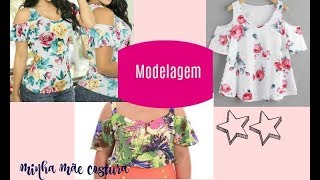 MODELAGEM BLUSA COM ABERTURA NO OMBRO   MINHA MÃƒE COSTURA