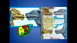 How to Draw GODZILLA VS GHIDORAH SURPRISE FOLD