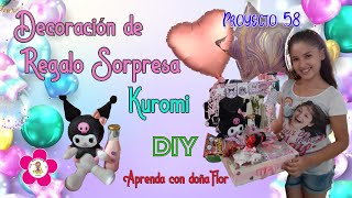 Decoración de  ancheta para  regalo sorpresa, DIY// Desayuno sorpresa, más moldes gratis. Kuromi