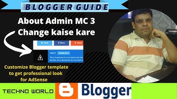 How to change/remove/customize/dummy text box/Admin mc3 from blogger template 2021/#technoworld