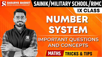 MATHS -  Number system Class 9th 🔴 SAINIK, MILITARY, SCHOOL | by sanjay Sir