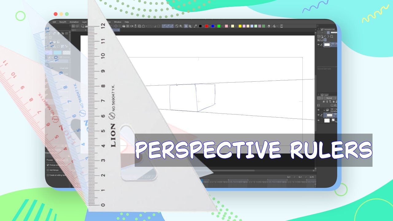 how to use perspective rulers in clip studio paint - YouTube