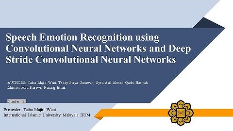 Speech Emotion Recognition using CNN and Deep Stride Convolutional Neural Networks