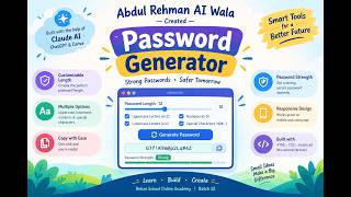 Information 🔐 Password Generator | A Coding Project by Abdul Rehman AI Wala Update