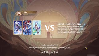 Traveler VS Kurisu | Adventure Challenge | Genius Invokation TCG | Genshin Impact