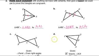 Unit 4 Review - Proving Triangles Congruent