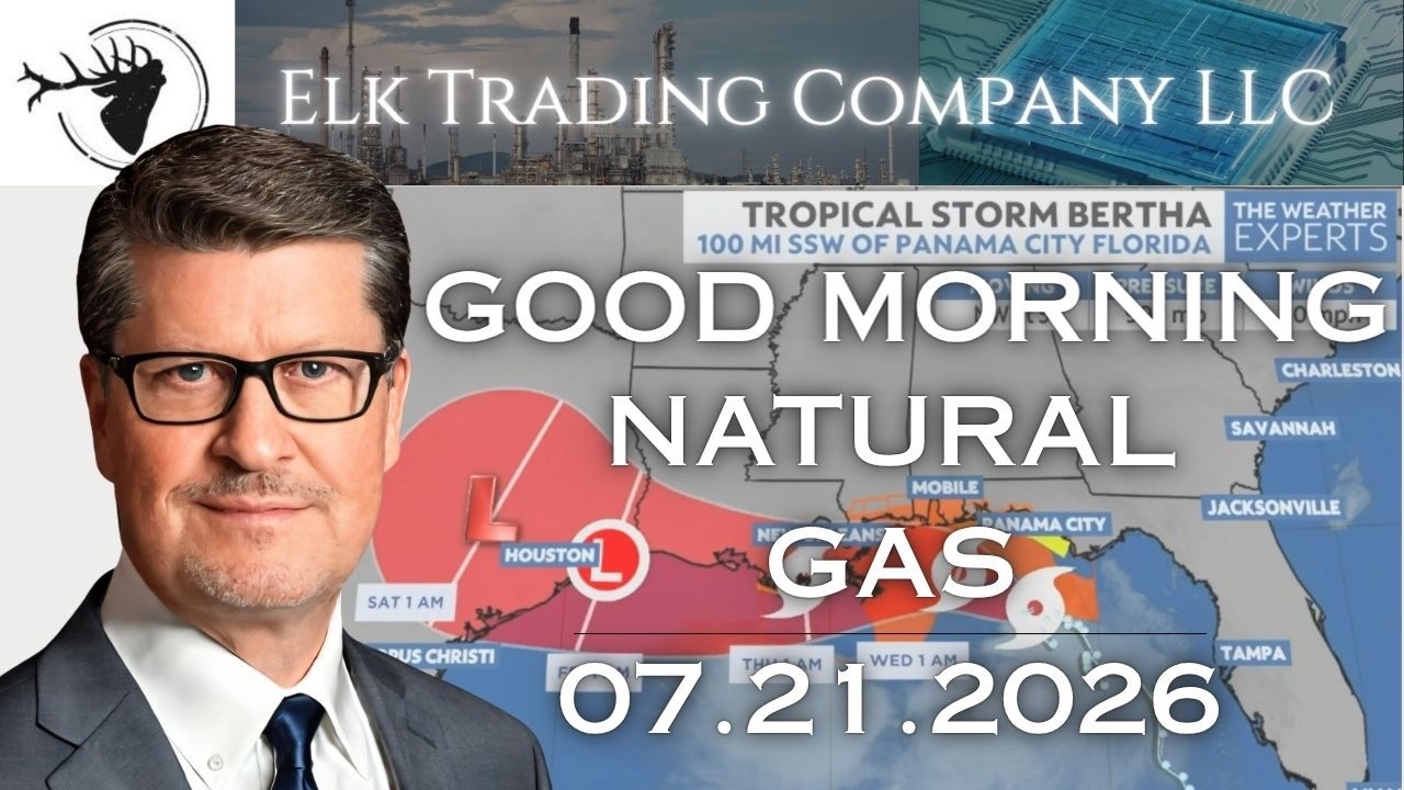 Daily Natural Gas Report - August Futures (NGQ26 @ 2.856) | 07.21.2026