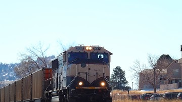 Ex Burlington Northern SD70MAC leads an empty coal train