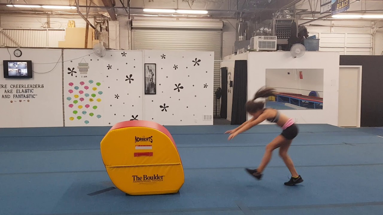 Front Handspring Over Boulder May - YouTube