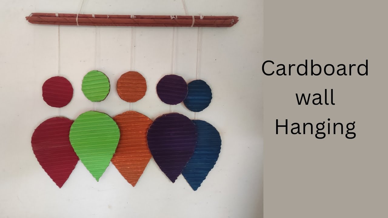 cardboard wall hanging craft l Wall hanging craft ideas l cardboard 
