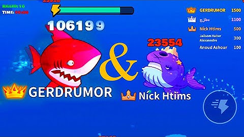 Eat Fish.IO - A new battle! SHARK &  Fish  16 killed in slow motion!