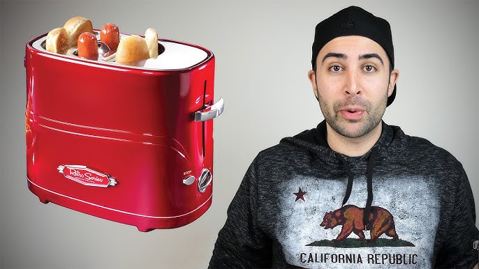 Nostalgia Four Slot Pop-Up Hot Dog Toaster Review and Demo 