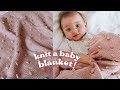 How to knit a baby blanket with bobbles