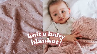 How to Knit a BABY BLANKET (with bobbles!) by Sheep & Stitch 76,834 views 1 year ago 39 minutes