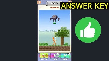 Draw N Craft Stickman Puzzle LEVEL 58 Save him - Gameplay Walkthrough Android IOS