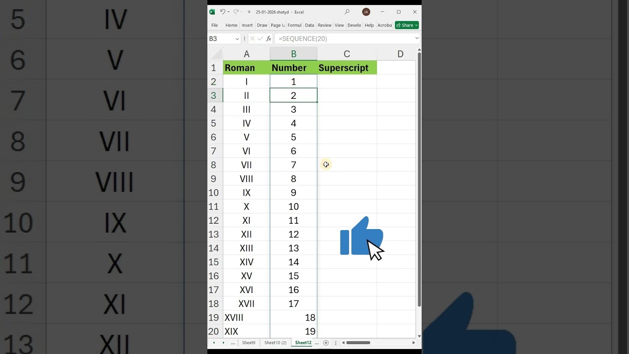 ✅How to generate roman numbers, numbers and superscript in excel 👍😱 