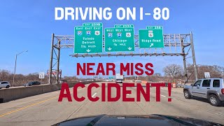 Near Miss Accident Driving I-80 Chicago's Southside