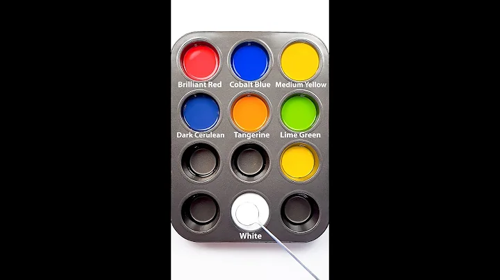 Making 8 Colors with Only 4 Primary Colors  #colormixing #satisfying #mixingcolors #asmr 