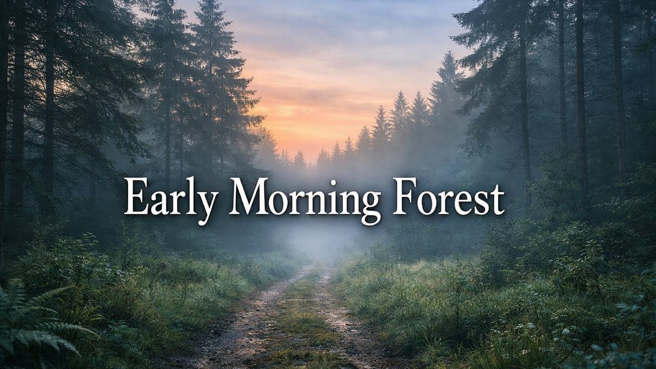 Quiet Early Morning Forest Ambience | Soft Wind & Distant Birds | No Talking