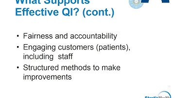 QI Basics: Foundational Concepts