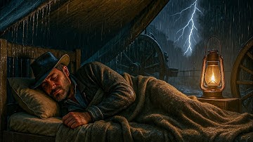 Arthur Peacefully Sheltering in His Wagon at Camp During a Cozy Thunderstorm Night | RDR2 ASMR