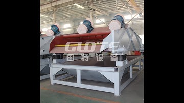 The linear dewatering screen is for the dewatering of raw coal in preparation plants, classification