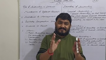 Accountancy XI, Chapter 1 part 3(Role of Accounting & Branches)