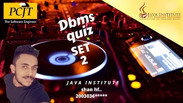 DBMS QUESTION SET 2 | JAVA INSTITUTE FOR ADVANCED TECHNOLOGY