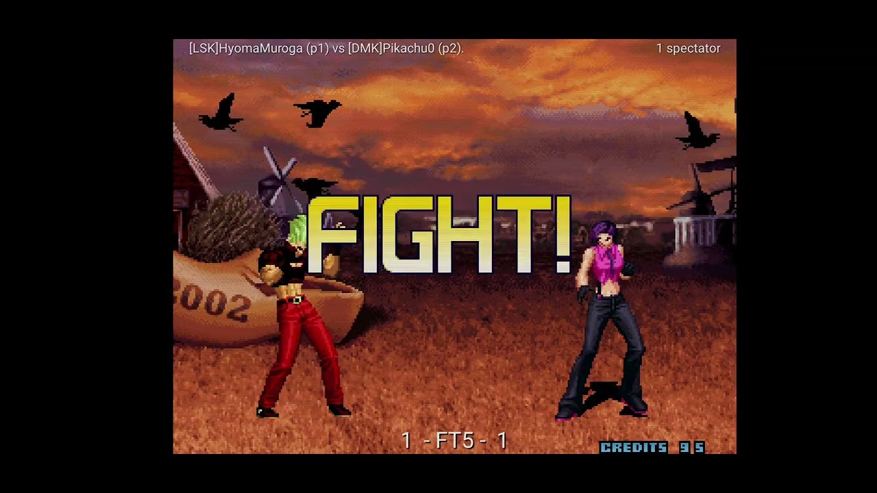 LSK HyomaMuroga vs DMK Pikachu0 Android ggpo Kof 2002