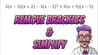 Remove brackets in Algebra (Grade 9 Math)