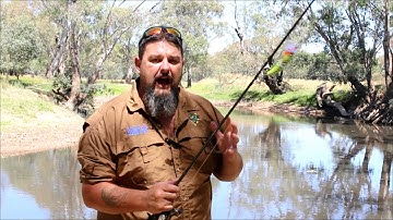 Murray cod surface fishing, using the dead hands technique