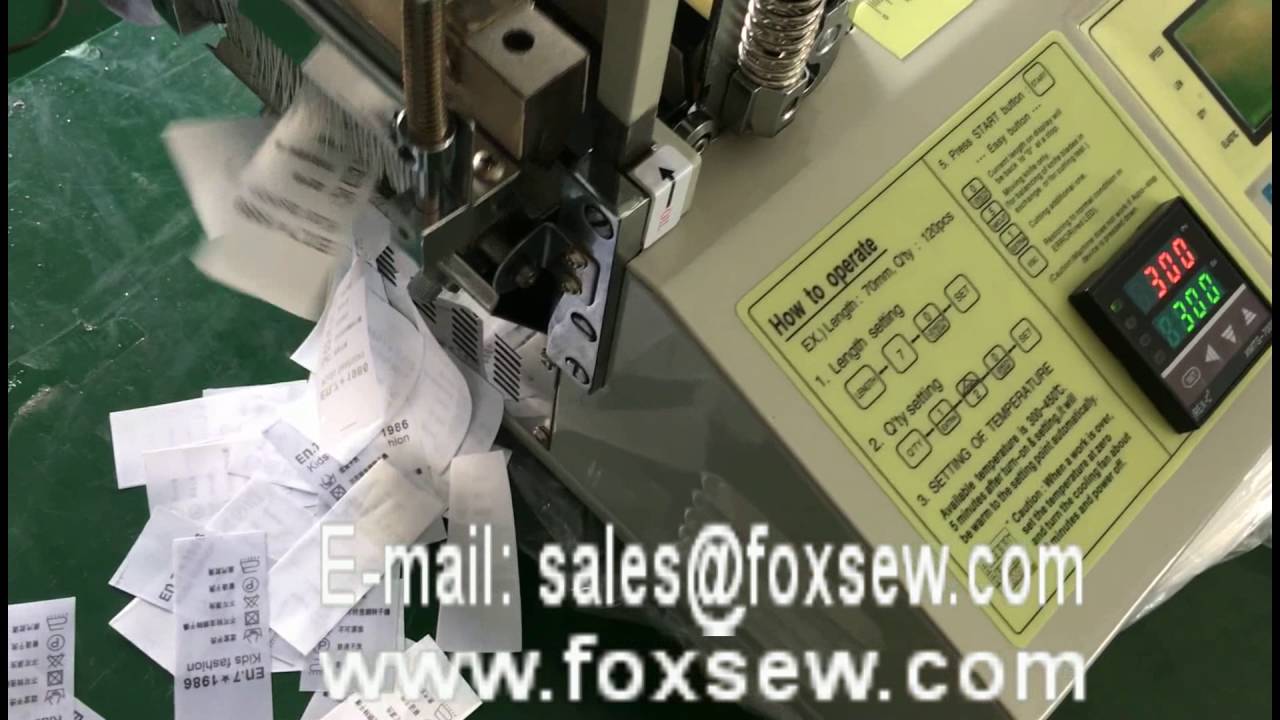 Automatic Care Label Cutting Machine Hot Knife with Sensor