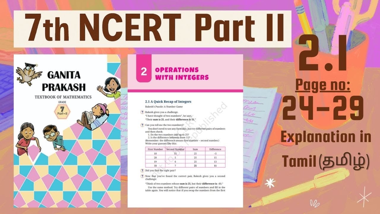 Part 2 Chapter 2 Class 7|Maths|Ganita Prakash Part II Ch 2 Operations With Integers 2.1 ...