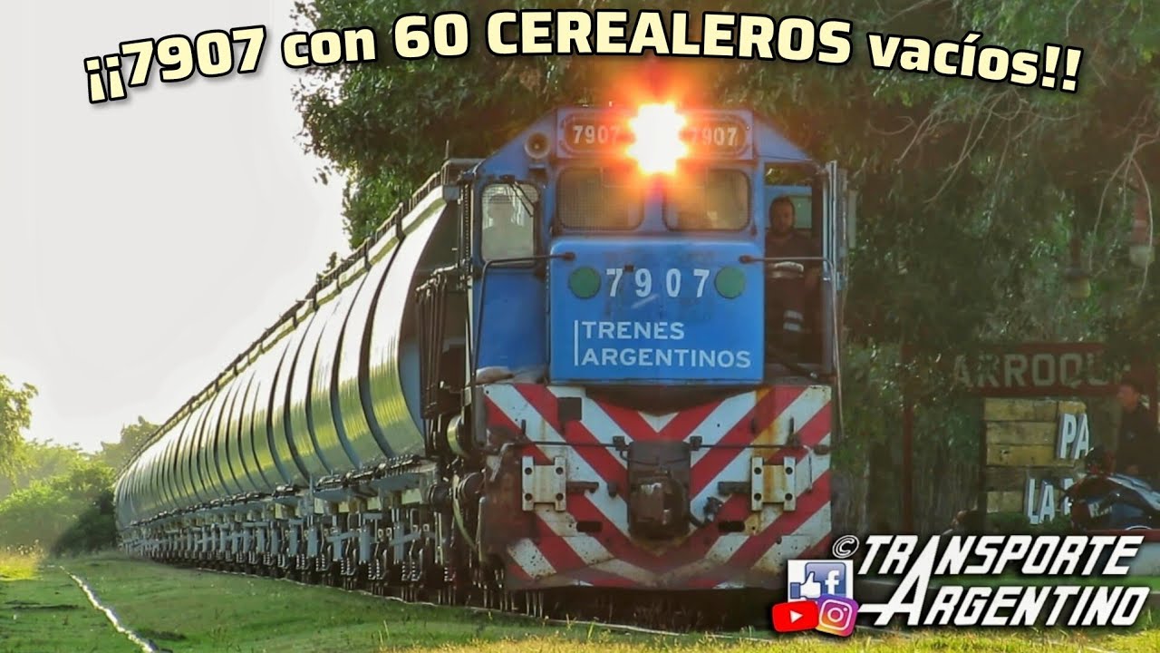 🫨 ¡LARGUÍSIMO Urquiza! ¡G22CW 7907 con 60 TOLVAS CEREALERAS entre Larroque e Irazusta! - 07/01/26