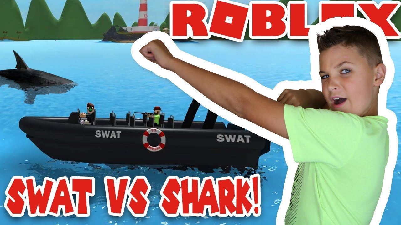 Swat Team Vs Shark Roblox Sharkbite Youtube - roblox shark bite with destroyer joshmakey12 video