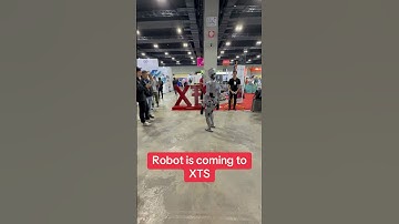 Expo MTE humanoid in action at XTS booth #xtstech #humanoid #robot