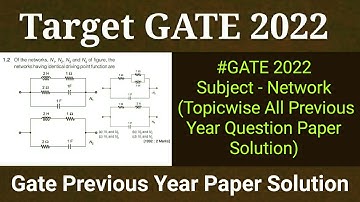 GATE 2022 Network previous year question papers solutions electronics and communication engineering