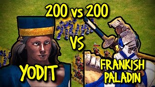 200 Yodit Vs 200 Frankish Paladin Aoe Ii Definitive Edition