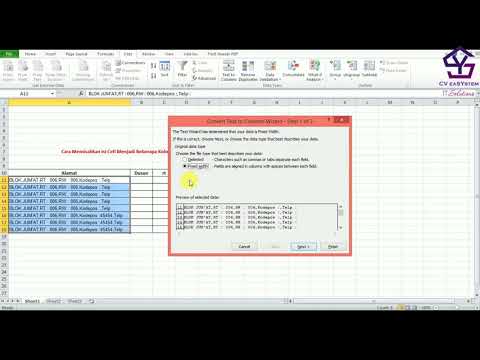 Video: Cara Membagi Sel Di Excel