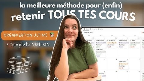 La meilleure organisation pour retenir TOUS ses cours | méthode + template Notion 📖