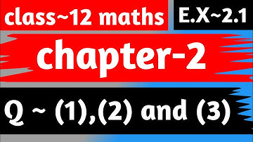Class 12 maths || Ex 2.1|| Q~(1),(2),(3) || Inverse Trigonometry || chapter~2 #class12maths