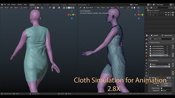 Cloth simulation for animation in blender 2.8X